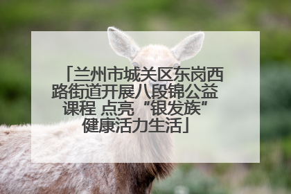 兰州市城关区东岗西路街道开展八段锦公益课程 点亮“银发族”健康活力生活