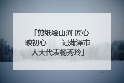 剪纸绘山河 匠心映初心——记菏泽市人大代表杨秀玲
