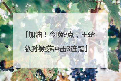 加油！今晚9点，王楚钦孙颖莎冲击3连冠