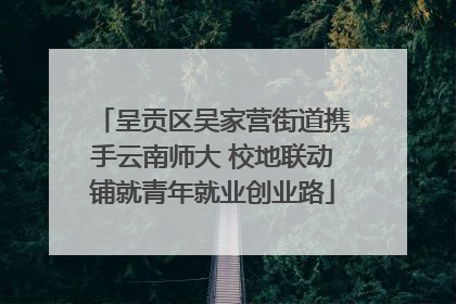 呈贡区吴家营街道携手云南师大 校地联动铺就青年就业创业路