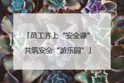员工齐上“安全课” 共筑安全“游乐园”