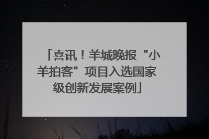 喜讯！羊城晚报“小羊拍客”项目入选国家级创新发展案例