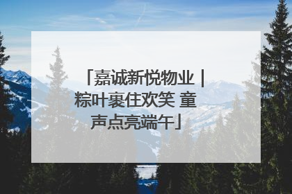 嘉诚新悦物业｜粽叶裹住欢笑 童声点亮端午