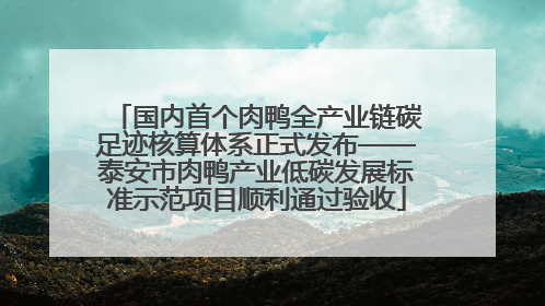 国内首个肉鸭全产业链碳足迹核算体系正式发布——泰安市肉鸭产业低碳发展标准示范项目顺利通过验收