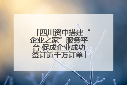四川资中搭建“企业之家”服务平台 促成企业成功签订近千万订单