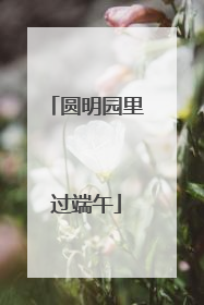 圆明园里过端午