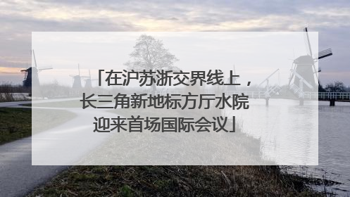 在沪苏浙交界线上，长三角新地标方厅水院迎来首场国际会议