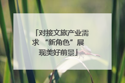 对接文旅产业需求 “新角色”展现美好前景
