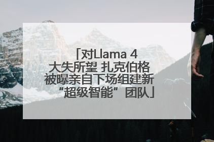 对Llama 4大失所望 扎克伯格被曝亲自下场组建新“超级智能”团队