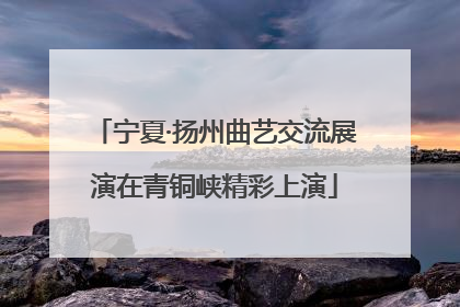 宁夏·扬州曲艺交流展演在青铜峡精彩上演