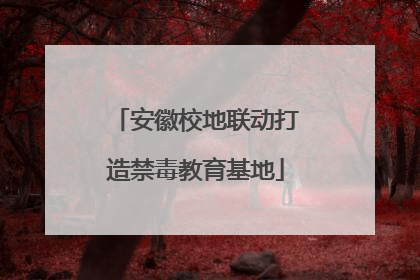 安徽校地联动打造禁毒教育基地