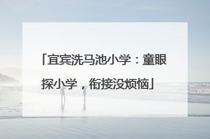宜宾洗马池小学：童眼探小学，衔接没烦恼
