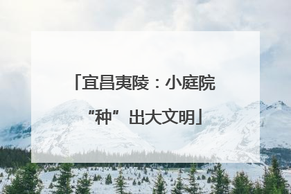 宜昌夷陵：小庭院“种”出大文明