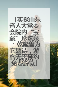 实探山东省人大常委会院内“宝藏”珍珠泉：乾隆曾为它题诗，游客无需预约免费游览