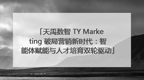 天禹数智 TY Marketing 破局营销新时代：智能体赋能与人才培育双轮驱动