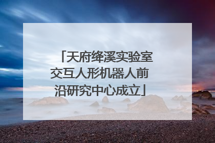 天府绛溪实验室交互人形机器人前沿研究中心成立