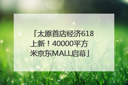 太原首店经济618上新！40000平方米京东MALL启幕
