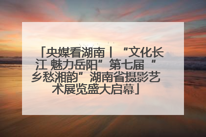央媒看湖南丨“文化长江 魅力岳阳”第七届“乡愁湘韵”湖南省摄影艺术展览盛大启幕