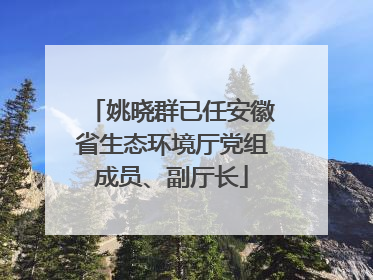 姚晓群已任安徽省生态环境厅党组成员、副厅长