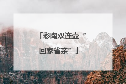 彩陶双连壶“回家省亲”