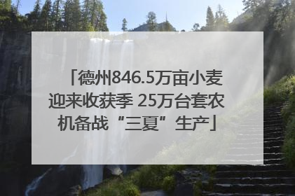 德州846.5万亩小麦迎来收获季 25万台套农机备战“三夏”生产