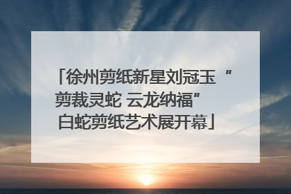 徐州剪纸新星刘冠玉“剪裁灵蛇 云龙纳福” 白蛇剪纸艺术展开幕