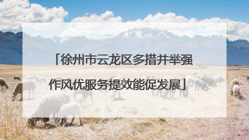 徐州市云龙区多措并举强作风优服务提效能促发展