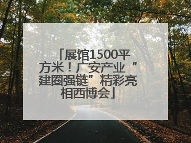 展馆1500平方米！广安产业“建圈强链”精彩亮相西博会