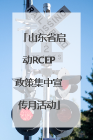 山东省启动RCEP政策集中宣传月活动
