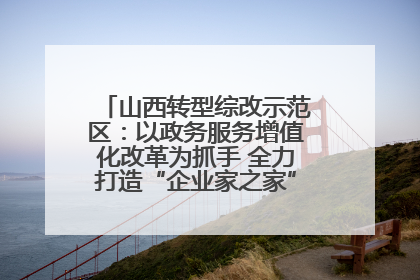 山西转型综改示范区：以政务服务增值化改革为抓手 全力打造“企业家之家”贴心服务体系