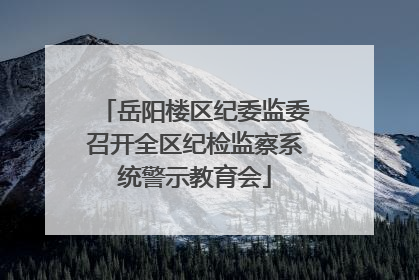 岳阳楼区纪委监委召开全区纪检监察系统警示教育会