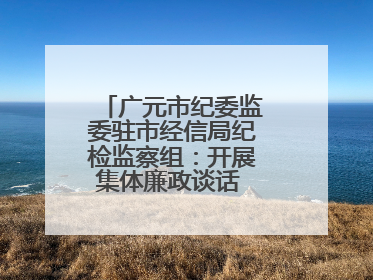 广元市纪委监委驻市经信局纪检监察组：开展集体廉政谈话 敲响廉政警钟