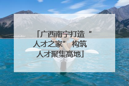广西南宁打造“人才之家” 构筑人才聚集高地