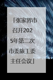 张家界市召开2025年第二次市委旅工委主任会议
