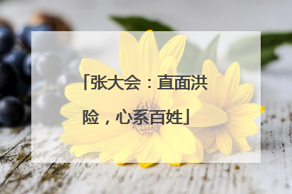 张大会：直面洪险，心系百姓