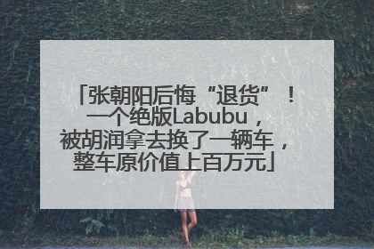 张朝阳后悔“退货”！一个绝版Labubu，被胡润拿去换了一辆车，整车原价值上百万元
