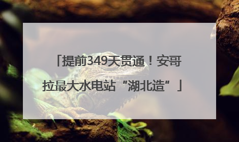 提前349天贯通！安哥拉最大水电站“湖北造”