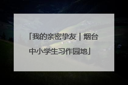 我的亲密挚友｜烟台中小学生习作园地