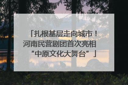 扎根基层走向城市！河南民营剧团首次亮相“中原文化大舞台”
