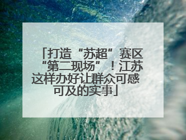打造“苏超”赛区“第二现场”！江苏这样办好让群众可感可及的实事