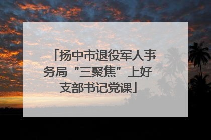 扬中市退役军人事务局“三聚焦”上好支部书记党课