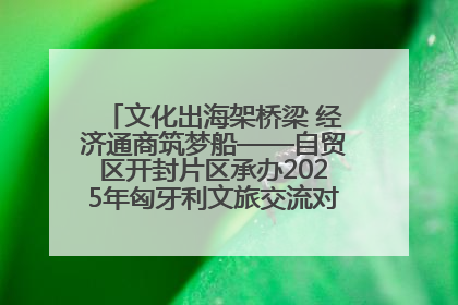 文化出海架桥梁 经济通商筑梦船——自贸区开封片区承办2025年匈牙利文旅交流对接活动专场