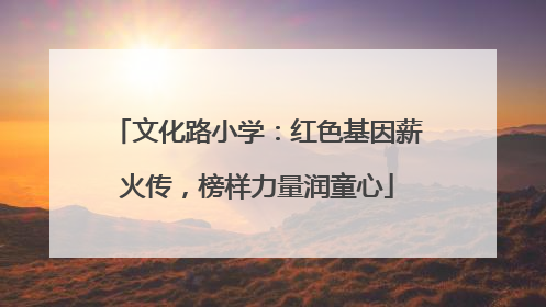 文化路小学：红色基因薪火传，榜样力量润童心