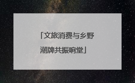 文旅消费与乡野潮牌共振响堂