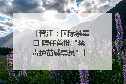 晋江：国际禁毒日 聘任首批“禁毒护苗辅导员”