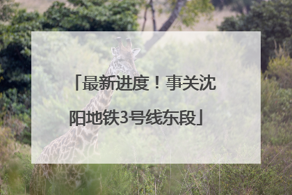 最新进度！事关沈阳地铁3号线东段