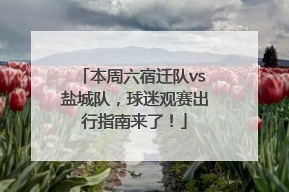 本周六宿迁队vs盐城队，球迷观赛出行指南来了！