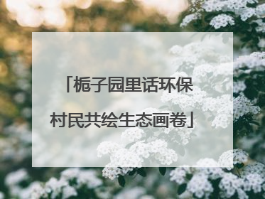 栀子园里话环保 村民共绘生态画卷