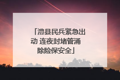 澧县民兵紧急出动 连夜封堵管涌除险保安全
