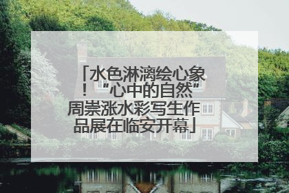 水色淋漓绘心象！“心中的自然”周崇涨水彩写生作品展在临安开幕